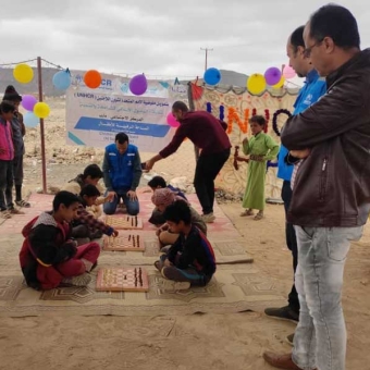 فريق من المفوضية السامية يزور المركز الاجتماعي والمساحة الصديقة للأطفال