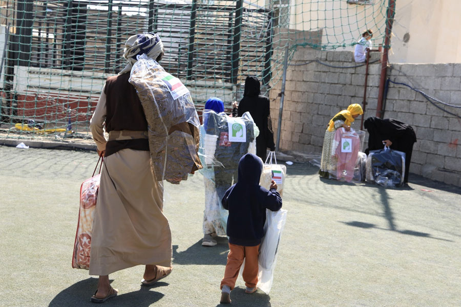 توزيع حقائب شتوية