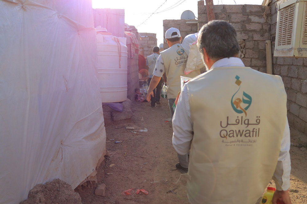 توزيع 150 سلة غذائية ضمن مشاريع الخير الرمضانية