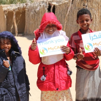 In partnership with My Care, Winter clothing distributed to poor families in Al-Soum district, Hadramout Governorate