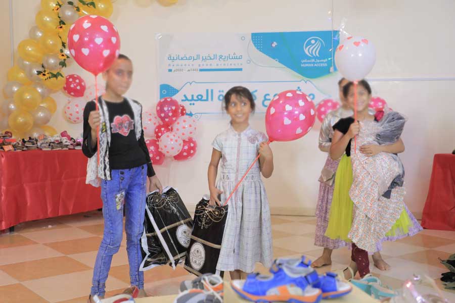With your giving, their smile shines.. Eid clothing brings joy to more than 8,000 boys and girls in most governorates of Yemen
