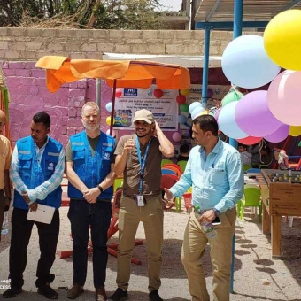 The Director of UNHCR Office in Marib visits the Community Center for IDPs