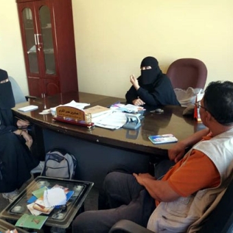 Youth friendly space visits the Ministry of Human Rights office in Mukalla