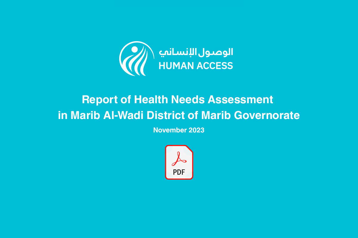 Health Needs Assessment in Marib Al-Wadi District of Marib Governorate