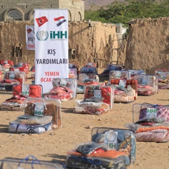 Delivery of winter bags for 1,680 people