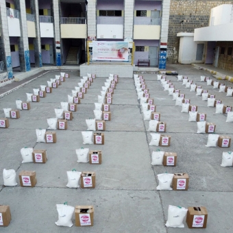 Delivery of 250 food baskets, 1,000 iftar meals, and cash zakat