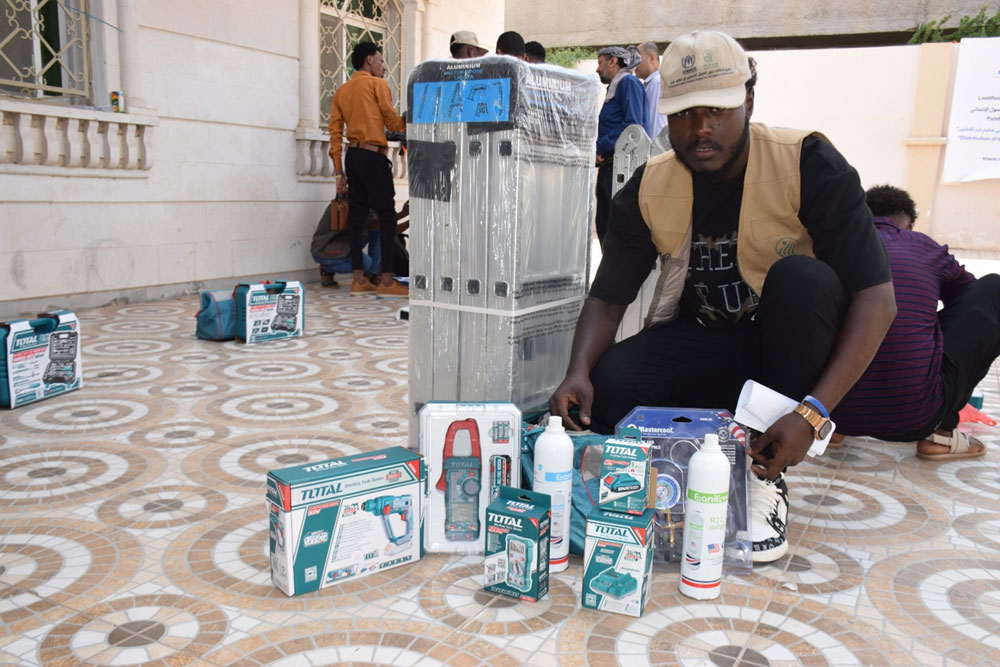 Delivering start-up toolkits to 24 refugees