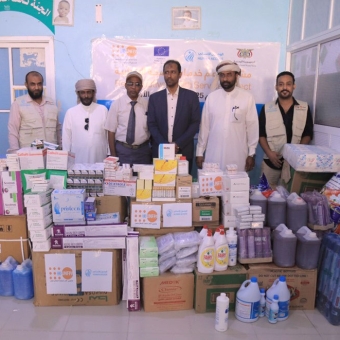 Al-Ghaydah Central Hospital receives a new batch of medical supplies