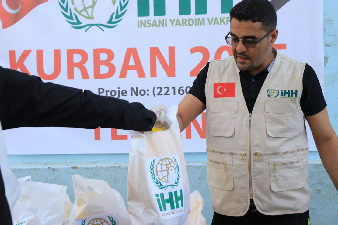 Distribution of sacrificial meat to 37,200 people